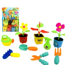 19 шт детские мини-сад набор инструментов вид цветочный горшок развивающие игрушки ребенок интеллектуальные Обучающие игрушки для детей притворяться роль играют Развивающие игрушки для детей игры