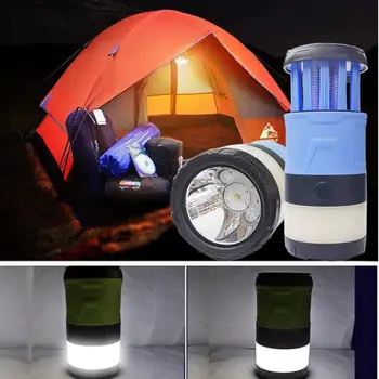 

1pc Multifunctional USB Charger Outdoor Lighting Camp Mute No Radiation Mosquito Lamp For Camping Use (Blue Orange)