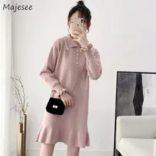 sweater dress with pearls