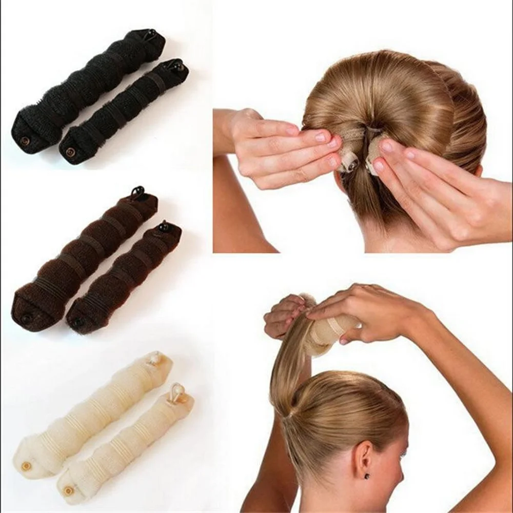 New 2Pcs Braiders Curling Hair Rollers For Women Ladies Magic Style Hair Styling Tools Hair Tool Simple Style Easy Use