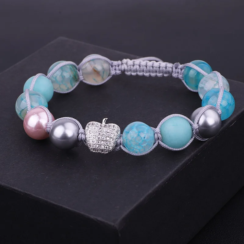 New Fashion women Jewelry Bracelet Natural Stone Pearl Beads CZ Pave Pall Charm Beaded Braided Adjustable Bracelet For Women - Image 6