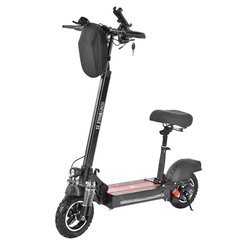 Foldable E Scooter 2 Wheels Electric Scooters With Front BagPhone Holder 10'' 500W 10Ah EU Stock Electric Scooter Adults (16)