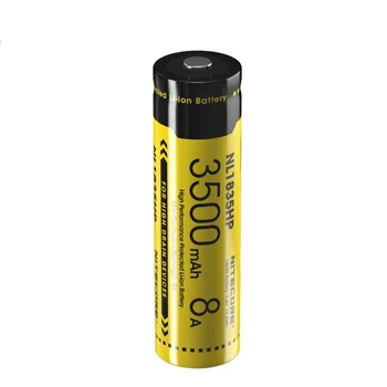 

2017 Nitecore NL1835HP High Performance 18650 3500mAh 3.6V 12.6Wh 8A Protected Li-ion Button Top Battery for High Drain Devices