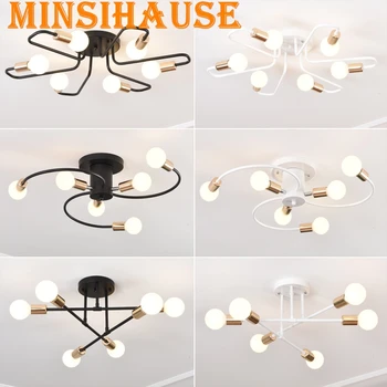 

Modern Minimalist Metal LED Ceiling Light Dining Room Bedroom Corridor Flush Ceiling Lamp Multi-styling Balcony Dining room Bar
