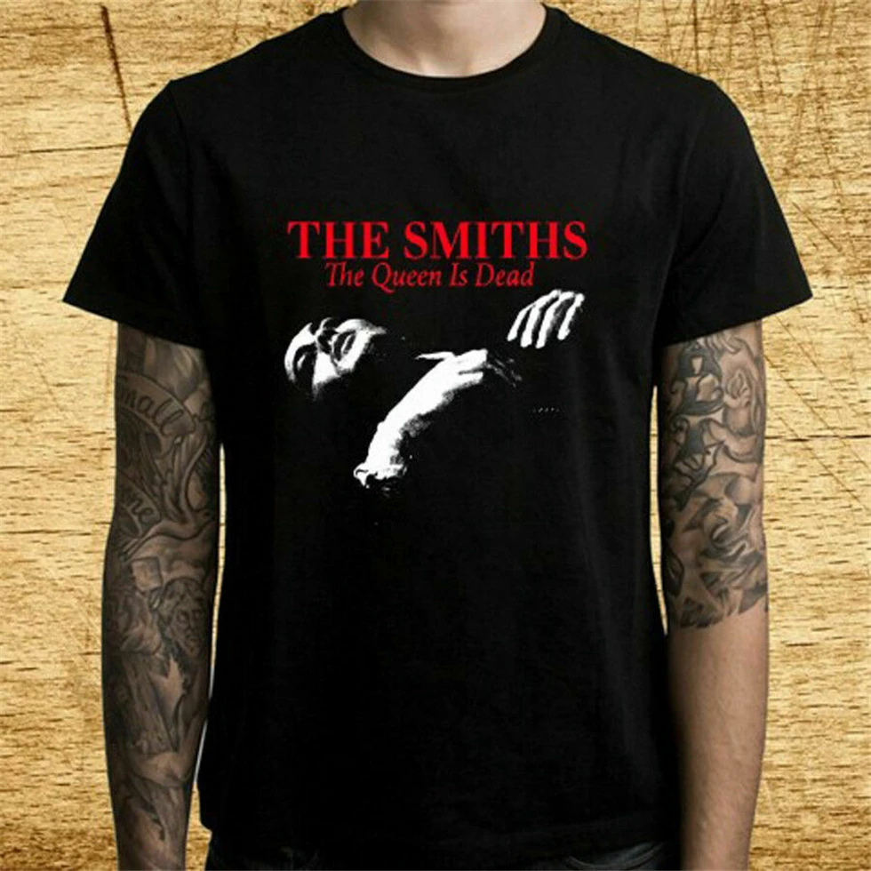 Новая мужская черная футболка с логотипом The Smiths queen Is Dead Album Размер S до 2Xl удобная |