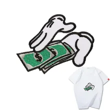 Нашивка с вышивкой на заказ, банкноты США, железные нашивки для женской одежды, сделай сам, нашивки для детской одежды