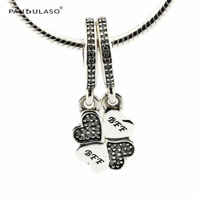 

Модные бусы Best Friends Forever Charm, ювелирные изделия из стерлингового серебра, браслеты для женщин, европейские бусины для изготовления ювелирных изделий