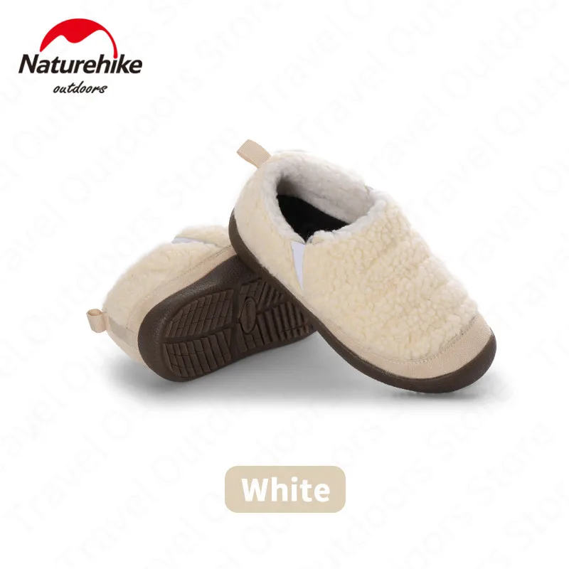 

Naturehike Outdoor Imitation Lamb Wool Camp Shoes Non-Slip Plush Thickened Keep Warm Fluffy Shoes Autumn Winter Stylish 0~15℃