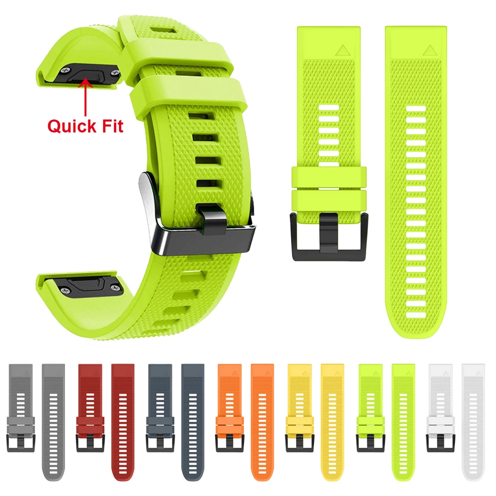 

Easyfit Watchband for Garmin Fenix 5x Plus Quick Release Silicone Wrist Strap 26mm Band for Garmin Fenix5x 3 3HR Watch