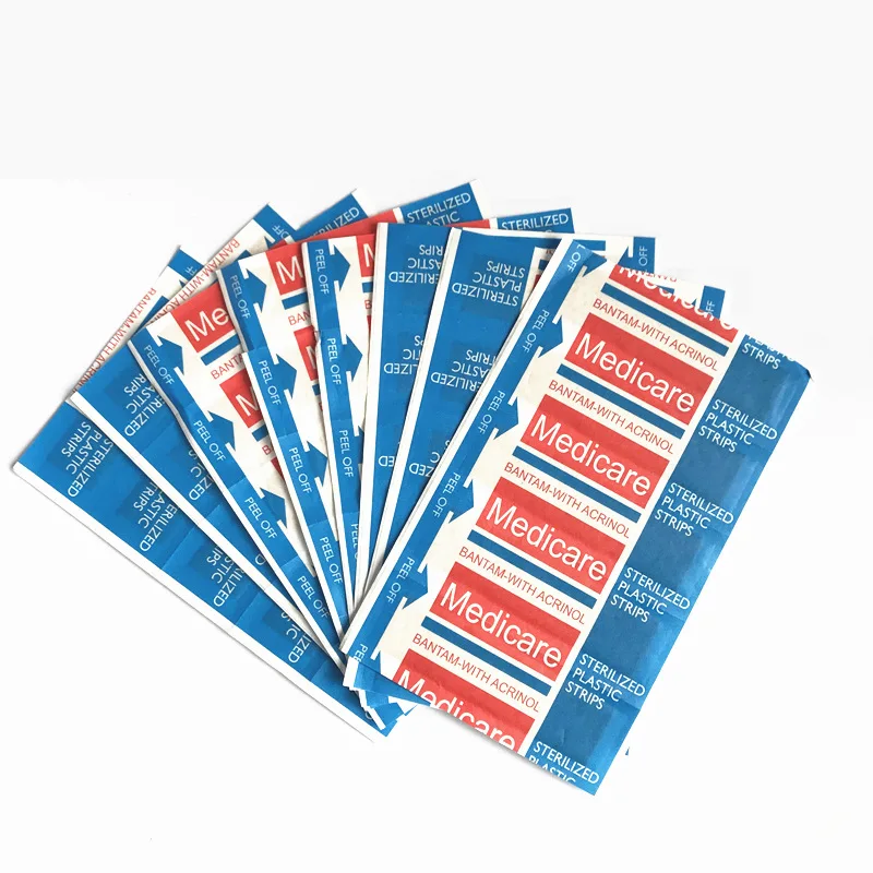 100Pcs/Pack Non-woven Wound Adhesive Plaster Medical Anti-Bacteria Band Aid Bandages Sticker Home Travel First Aid Kit Supplies