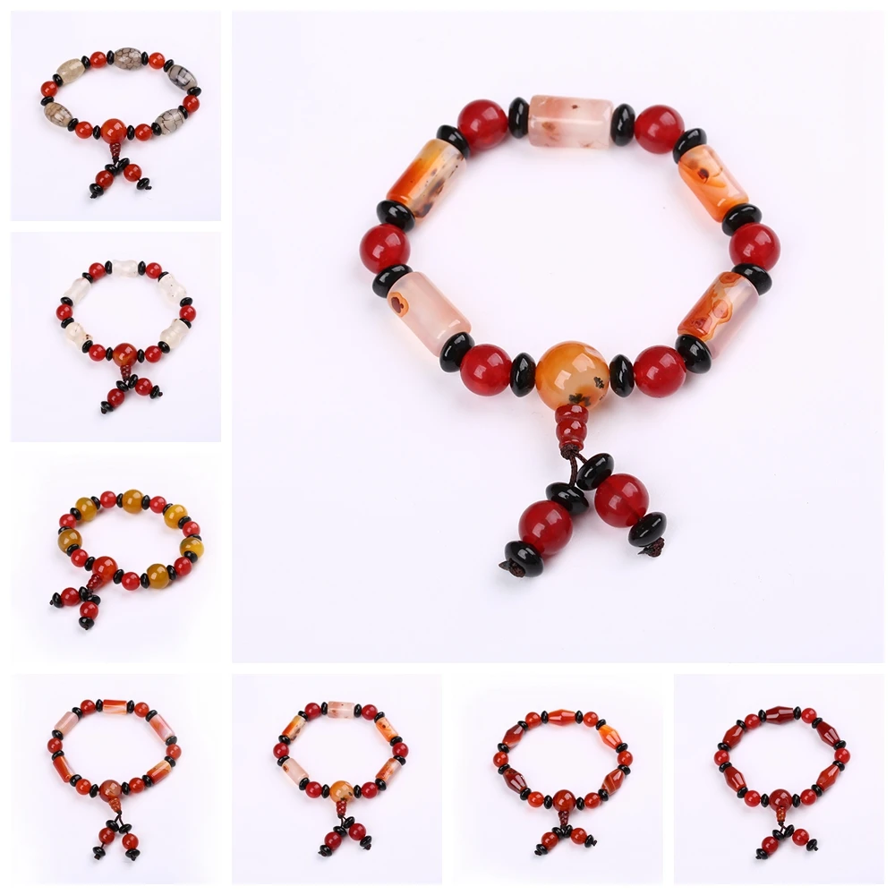 

Bucket Bead Bracelet Natural Agate Bracelet 2020 Lady Fashion Gemstone Reiki Fine Jewelry Accessories Holiday Gift Give Girl