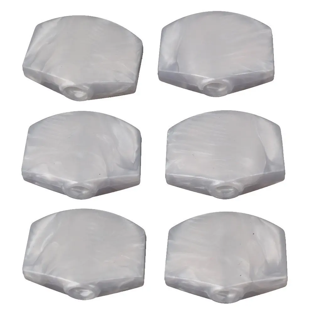 

Guitar Tuners Machine Head Buttons White Pearl Tuning Key Square Buttons Set of 6