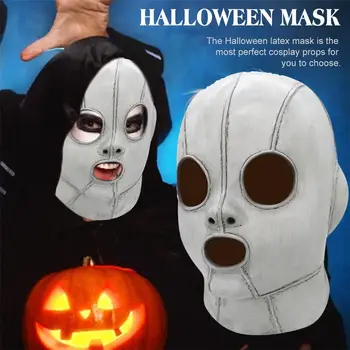 

Latex deluxe full-over the head masks Cosplay Mask Scary Latex Masks Full Face Mask Halloween Party Accessories Horror white Ma