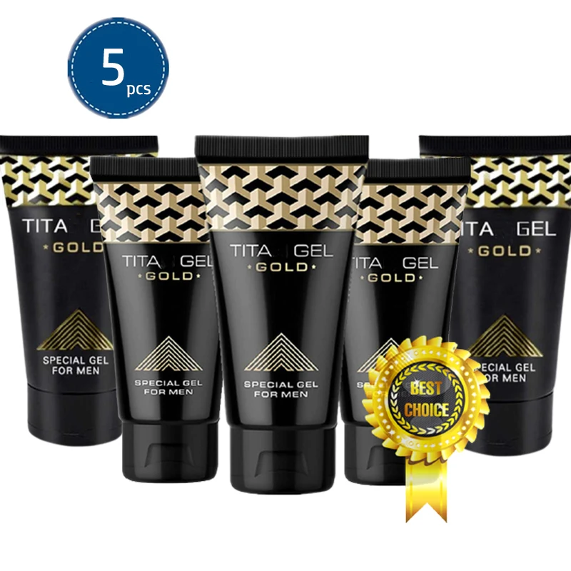 Penis Enlargement Cream 5PCS Original 50ml Russian Gold Gel For Men Intim Delay Titan Massage