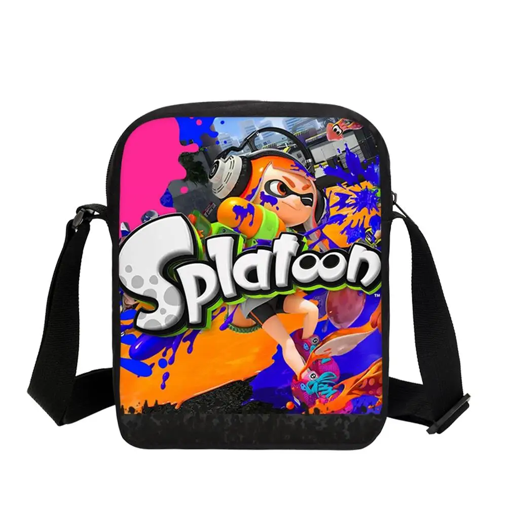 Splatoon 2 Мультяшные женские сумки маленькие школьные сумки на плечо кошелек для девочек игра Аниме дорожная сумка для мальчиков сумка через плечо Messenegr - Цвет: Розовый