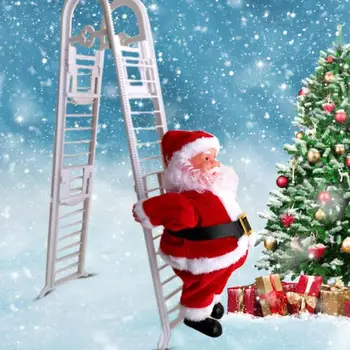 

Upgrade Creative Toy Santa Claus Excellent Durable Plastic Plush Climb Ladder Electric Doll Plush Electric Toy Ornaments