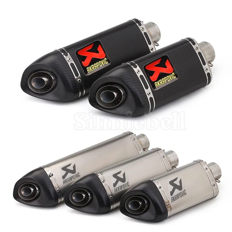 

Universal Akrapovic Motorcycle Exhaust muffler pipe carbon fiber Escape moto silencer for MT07 MT09 RC390 Z900 TMAX530 CBR1000RR