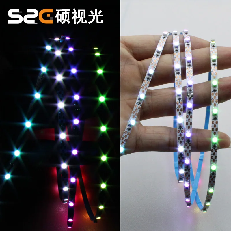 

New Push 3528 Full Color Light Belt 4 Mm Narrow Board 5 V 6812 Built-in Glass Light Guide Colorful LED Strip