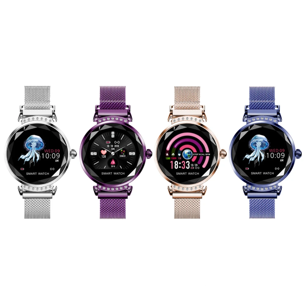 

Watch Women Smart Watch Heart Rate Monitor Blood Pressure Smart Wristwatch Bracelet Waterproof Sleep Monitor Diamond Glass Lady