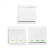 Botão de parede interruptor de luz, controle remoto 3gang 86 tipo interruptor de painel casa inteligente 433mhz sem fio rf remoto controle de controle