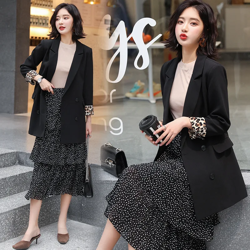 

CHIC Network Red Black Small Suit Coat Women's 2019 New Style Korean-style Short-height British Style Spring And Autumn Leisure