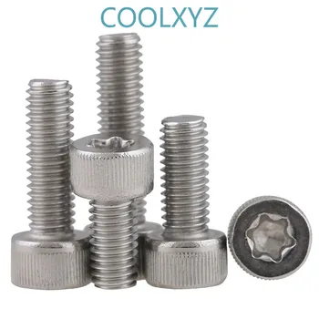 

M3M4M5 304 Anti-theft and Anti-disassembly Inner Plum Blossom Cup Head Screw Hexagon Flower Cylindrical Head Screw GB2671 25Pcs