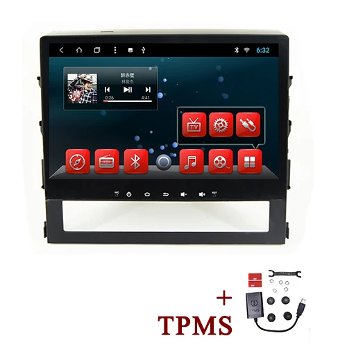 YAZH 2 Din In-dash Android 9,0 Автомобильный мультимедийный радиоприемник для Toyota Land Cruiser с камерой заднего вида/SWC/Carplay/Mirror Link - Цвет: with External TPMS