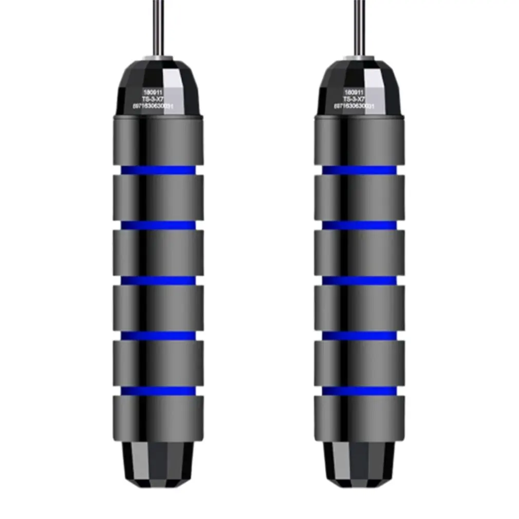 Несущая Скакалка для фитнеса трос оборудование для потери веса без намотки с шарикоподшипником быстрая скакалка - Цвет: black and blue