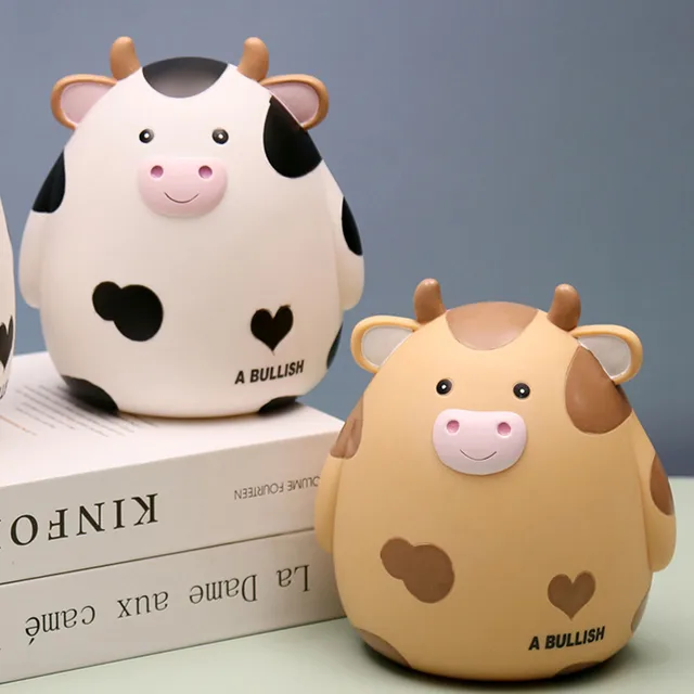 Cute Cow Piggy Bank Money Plastic Coin For Attracting Money Jar Coins Money Box Large Savings Box Coins Child Brithday Gift 2