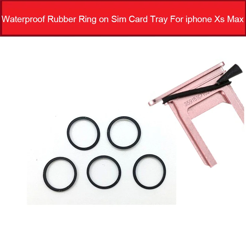 Лоток для sim-карты водонепроницаемое резиновое уплотнительное кольцо прокладка для iPhone 7 8 Plus X XS XR XS MAX кольцо держатель запасные части - Цвет: For iphone xsmax