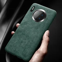 Genuine Leather flannel Back Case For Huawei Mate 30 Pro Case For Huawei Mate 30 / Pro Back cover Soft touch Phone Cases