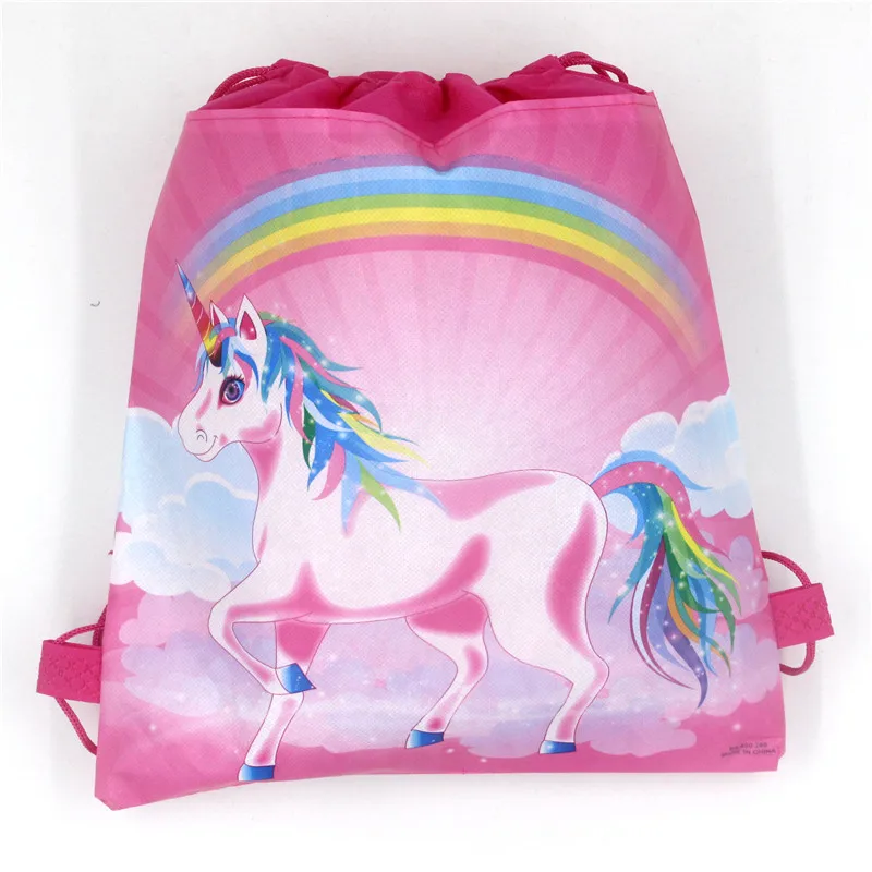 5/10/20/30Pc Disney Cartoon Winnie the Pooh Encanto Toy Story Non-woven Fabrics Shopping Bag Six Princess Drawstring Backpack