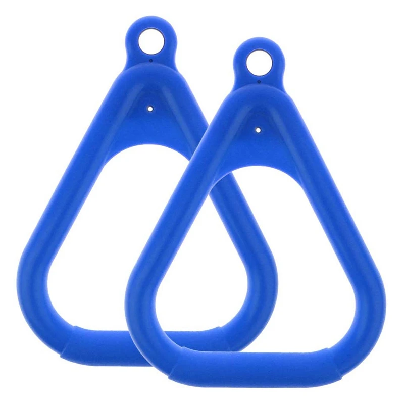 

2 Piece Swing Set Replacement Ring Trapezoidal Handle Parts Children's Swing Suspension Ring Jungle Gym Accessories Blue