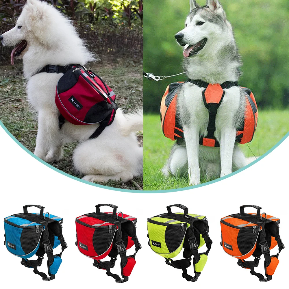 Сумка-седло для собак на открытом воздухе, накладной рюкзак для собак, сумка-переноска для больших собак, Путешествий, Походов, Кемпинга, D30