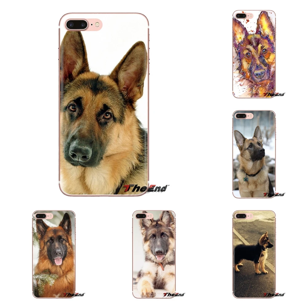 German Shepherds Dog Puppy Art For Sony Xperia Z Z1 Z2 Z3 Z5 compact M2 M4 M5 E3 T3 XA Aqua LG G4 G5 G3 G2 Mini Phone Shell Case |