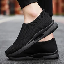 Damyuan Men Light Running Shoes Jogging Shoes Breathable Man Sneakers Slip on Loafer Shoe Men's Casual Shoes Size 46 2020