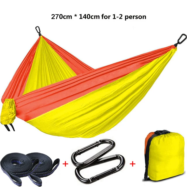 B5 - 270 X 140cm Индивидуальный профессиональный гамак для кемпинга, парашют, ткань Hamaca, качалка, пляжный сад, спальное двойное подвесное кресло, кровать - Цвет: B5 - 270 X 140cm