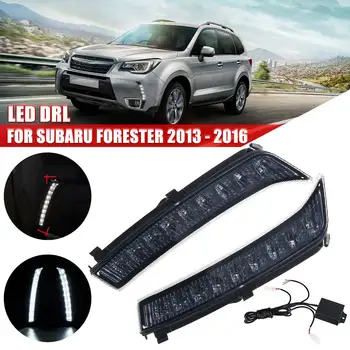 

Car Led Drl for Subaru Forester 2013 2014 2015 2016 Car Smoke Lens Daytime Running Lights Front Bumper Daylight Headlight Signal