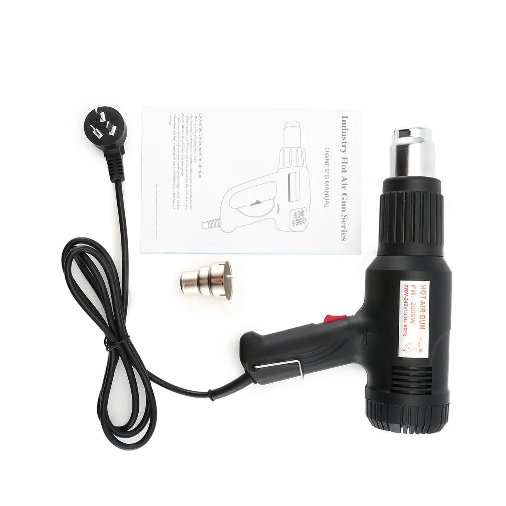 

2000W Temperature Adjustable Electric Hot Heat Air Gun Blower Shrink Paint Stripper Thermal Power tool