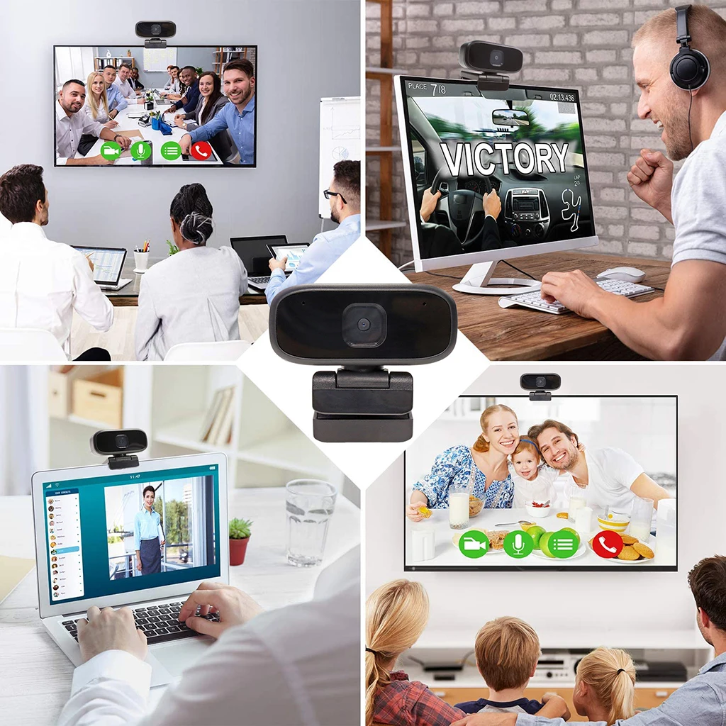 Live Streaming USB Webcam 720P 30 Web Clear Video Web Cam with Mic for PC Laptop Desktop Notebook