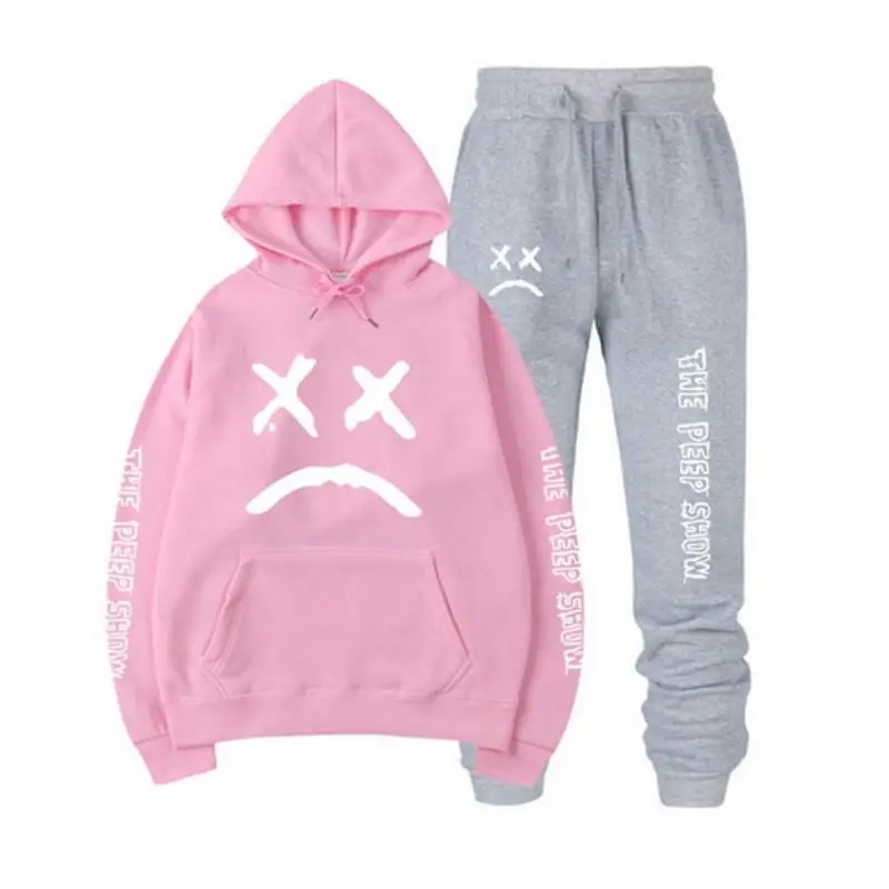 sun hoodie RIP Lil Peep Hoodies Sweatshirt + Sweatpants Suits Men Women Hip Hop Lil Peep Cry Baby Pullover Two Piece Set Sudaderas gray hoodie Hoodies & Sweatshirts