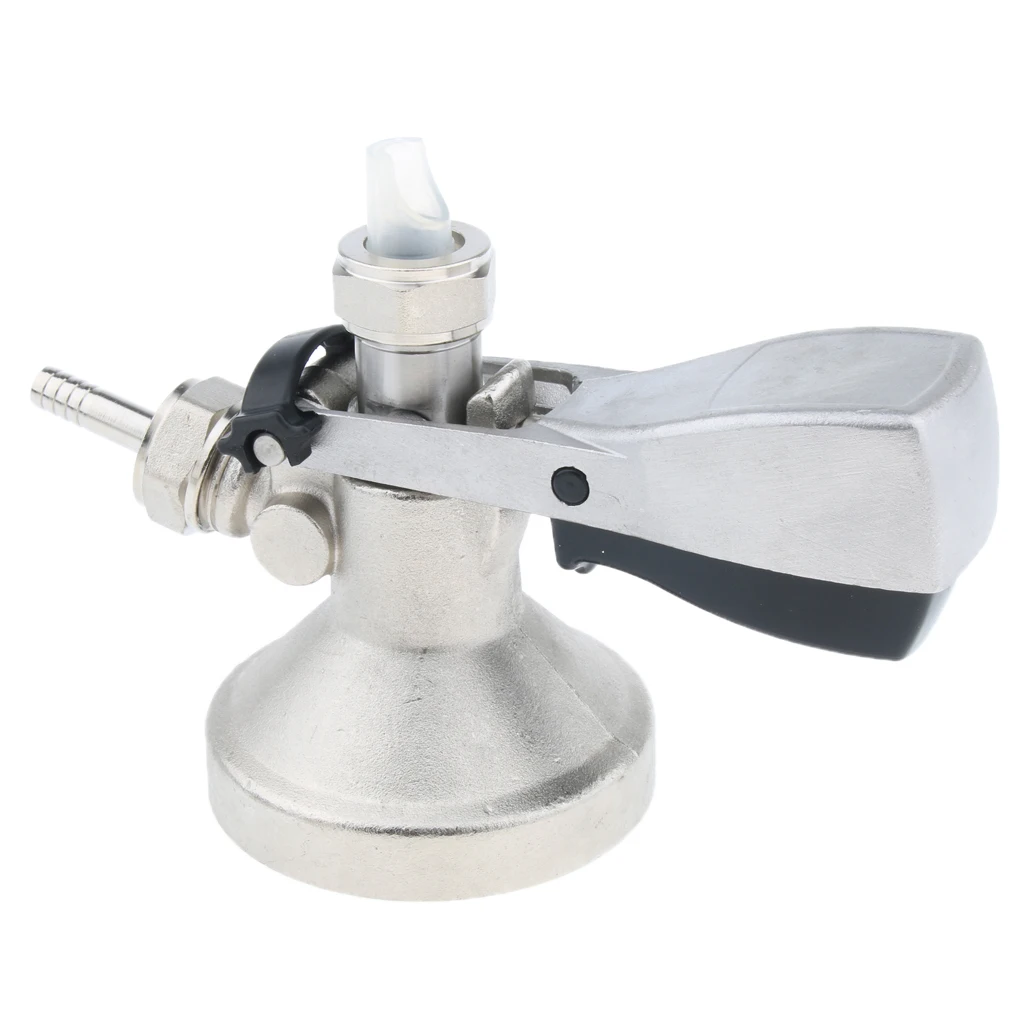 G Style Beer Keg Coupler Bass G Type Beer Tap Coupling Adapter, Brass coupler body, nickel plated