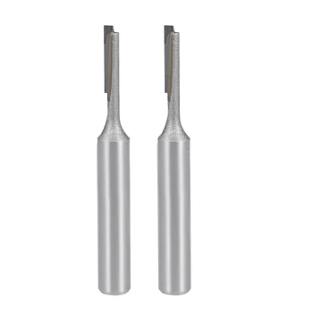 

uxcell Router Bit 1/4" Shank 1/8" Cutting Dia Straight Flute Carbide for Woodworking Carpentry Milling Cutter Tool 2pcs