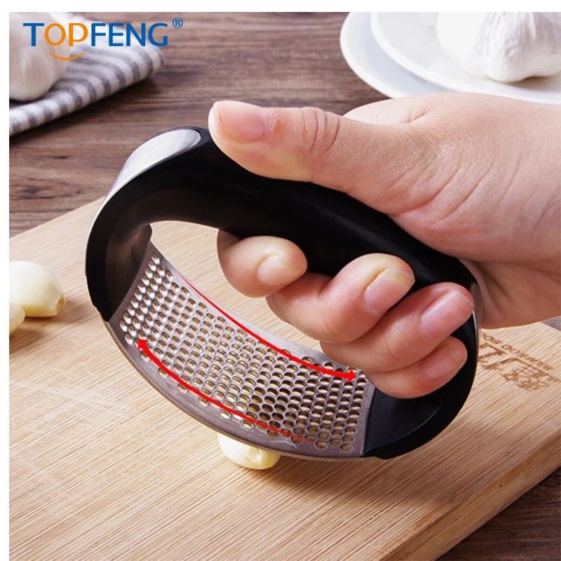 TopFeng кухонный инструмент для овощей креативный Ручной пресс чесночницы нержавеющая сталь, для имбиря Чеснок измельчитель металла Чеснок Пресс