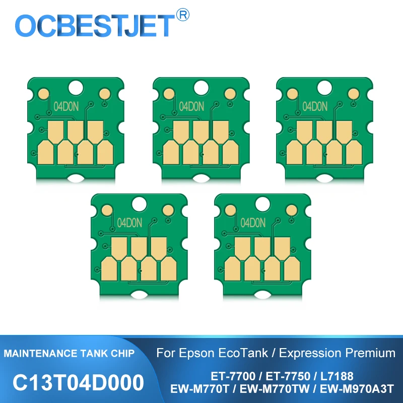 

C13T04D000 T04D000 T04D0 Maintenance Tank Chip For Epson ET-7700 ET-7750 L7188 Expression Premium Waste Tank Chip