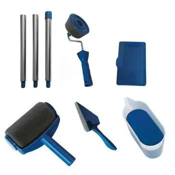

5/8Pcs Multifunctional Paint Runner Pro Roller Brush Tools Set Paint Roller Set