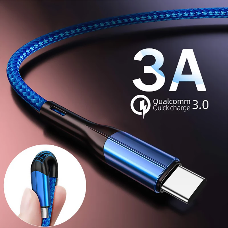 USB C type C кабель для samsung S10 huawei P30 Pro 3A Быстрая зарядка type-C кабель для зарядки мобильного телефона USB C кабель для samsung S9 S8