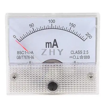 

DC 0-200mA Analog Current Panel Meter Ammeter 85C1-mA
