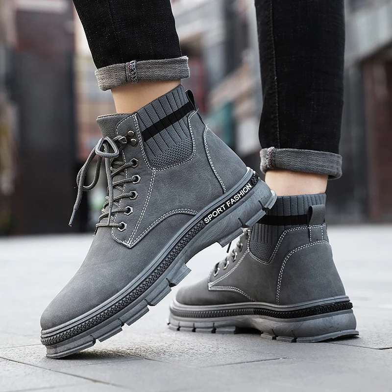 Men's Sneakers Autumn Winter Sock Boots Man Casual Booties Male High Top Shoes for Men Fashion Zapatillas Hombre Dropshipping