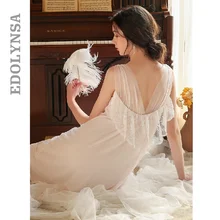 2020 ropa de dormir de verano Vintage de algodón blanco camisón de talla grande para mujer ropa de casa vestido de noche señoras ropa de dormir Lencería camisón T704
